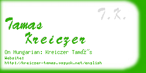 tamas kreiczer business card